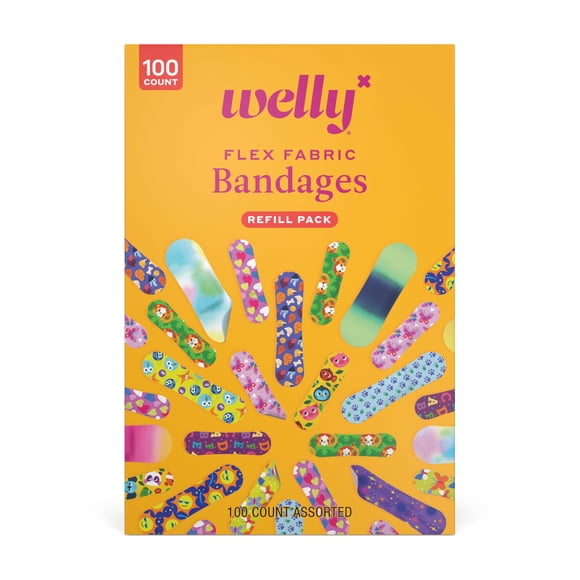 Paquete económico de vendajes con insignia de Welly Bravery, 100% tela flexible
