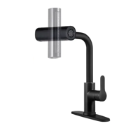 Genérico - Llave Cocina Grifo Multifunción 4 Modos Dosificación De Agua Acabado Mate Color Negro