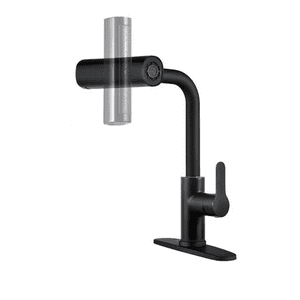 Genérico - Llave Cocina Grifo Multifunción 4 Modos Dosificación De Agua Acabado Mate Color Negro