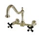 thumbnail image 1 of Grifo de cocina Kingston Brass Duchess de montaje en pared, latón pulido, 1 of 4