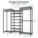 thumbnail image 5 of Perchero VIPEK 175x40x194 cm con zapatero de 6 niveles, negro, 5 of 9
