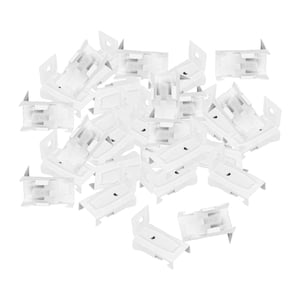 Magideal - 30 Soportes De Montaje En Techo Para Cortina De Rv, Espaciadores Resistentes Y De Fácil Instalación, Colgadores De Cortina, Riel Lateral Para Cocina, Blanco