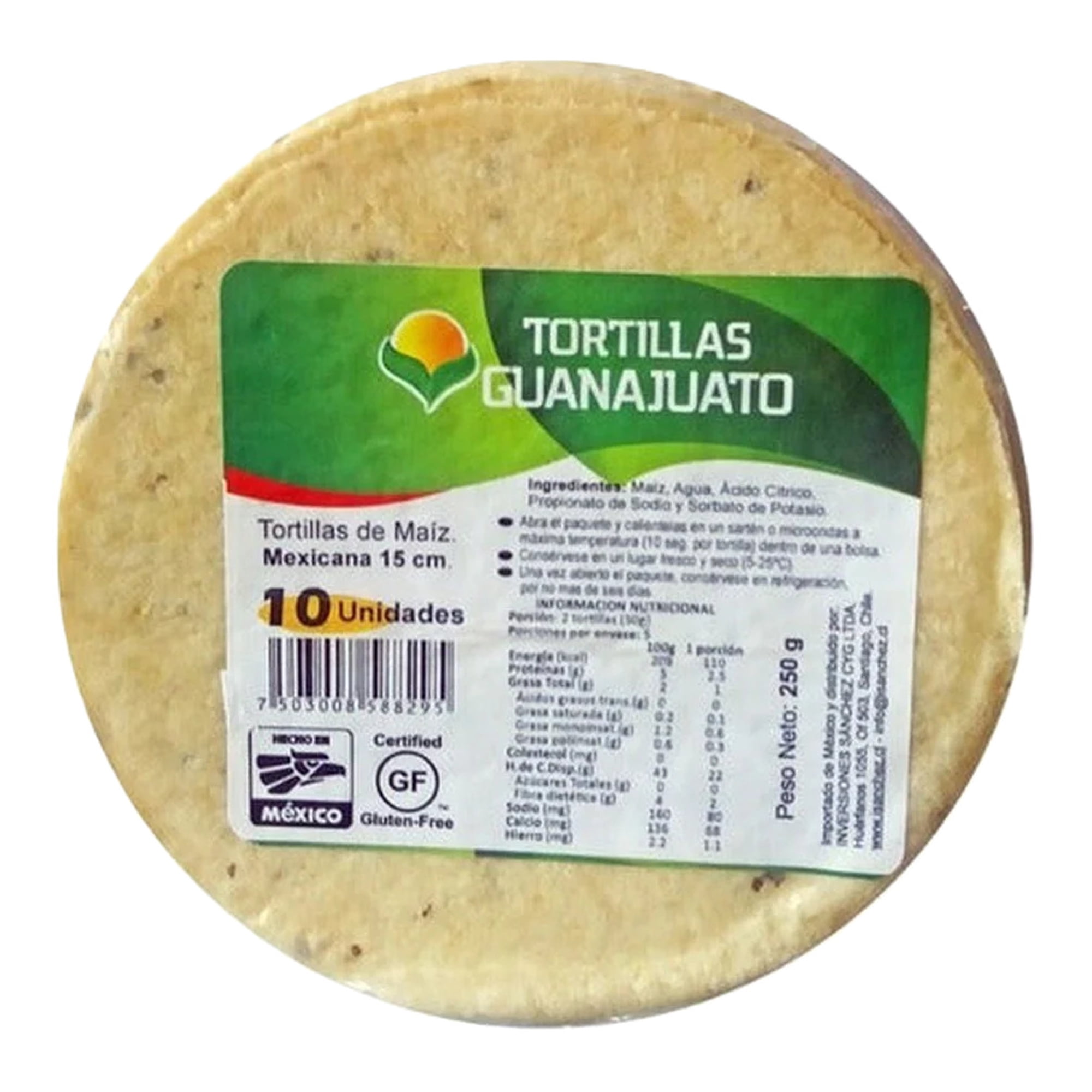 Tortillas Guanajuato - Guanajuato Tortillas De Maíz Blanco 250g