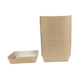 Magideal - 100 Bandejas De Papel Kraft Para Comida, Contenedor Para Refrigerios, Sándwiches, Perritos Calientes