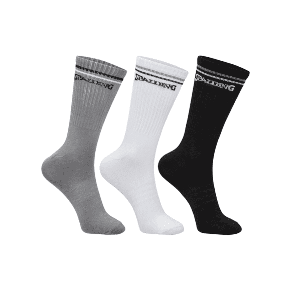 CALCETINES SPALDING TRIPACK MEDIOS LINEAS UNISEX SPSTMEC010 - Talla 00