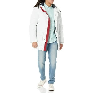 Parka Tommy Hilfiger De Tela Ártica, Peso Pesado, Blanca, Xl, Para Hombre