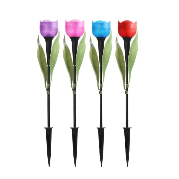 Estaca solar decorativa flor tulipan