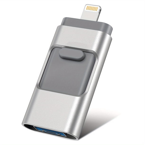 USB Flash Drives 128GB, 3 In 1 USB For IPhone Memory Thumb Stick Drive For IPhone IPad Android And Computer