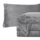 thumbnail image 1 of Juego de sábanas Elegant Comfort de franela de terciopelo completamente gris, 4 piezas, 1 of 9