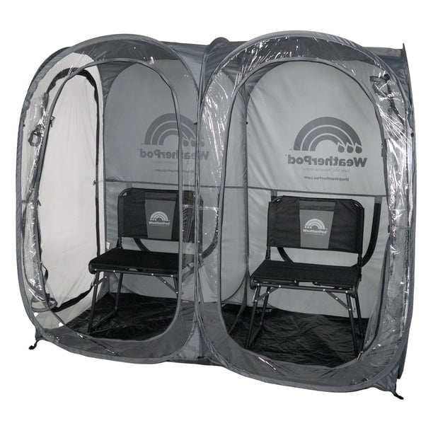 Cápsula plegable para uso bajo condiciones meteorológicas WeatherPod® Side-by-Side™, gris
