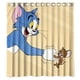 thumbnail image 1 of Cortina de ducha de Tom y Jerry, gato y ratón, juego de cortina de baño con ganchos, tamaño 66 x 72 pulgadas, 1 of 3