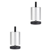 Magideal - 2 Piezas De Muebles Ajustables Patas De Sofá Pies De Óxido Redondo Redondo Moderno De Aleación De Aluminio Reemplazo De Piernas Para El Escritorio Del 8 Cm