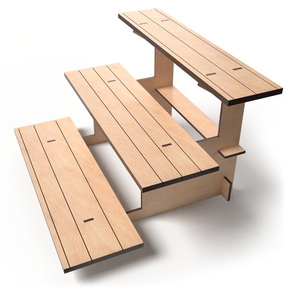 Expositor DS The Display Store de madera con niveles naturales