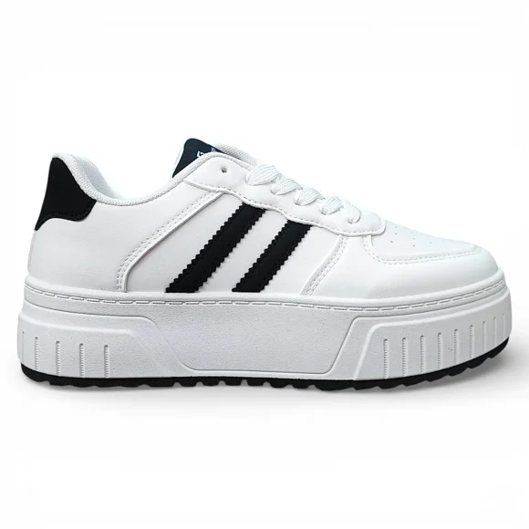 Zapatilla Mujer Blanca Plataforma Urbana Everix
