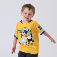 Polera Manga Corta Niño Amarillo Fútbol Bluey