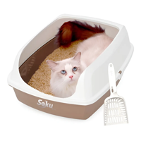 Genérico - Arenero Gato Extension Anti Derrame Pala Caja Extra Grande Color Café