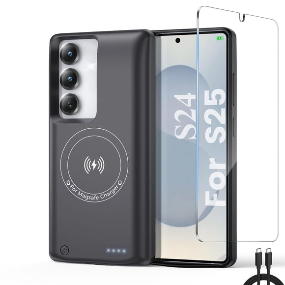 Funda con batería Fraternize para Galaxy S25/S24, 10000 mAh, inalámbrica