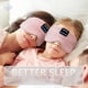 thumbnail image 4 of Máscara para dormir Bluetooth 5.4, suave, inalámbrica, diadema para ojos, opaca con micrófono (rosa), 4 of 6
