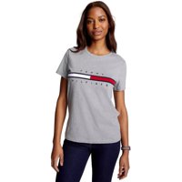 Camiseta Tommy Hilfiger Para Mujer, Corte Regular, Logotipo Bordado