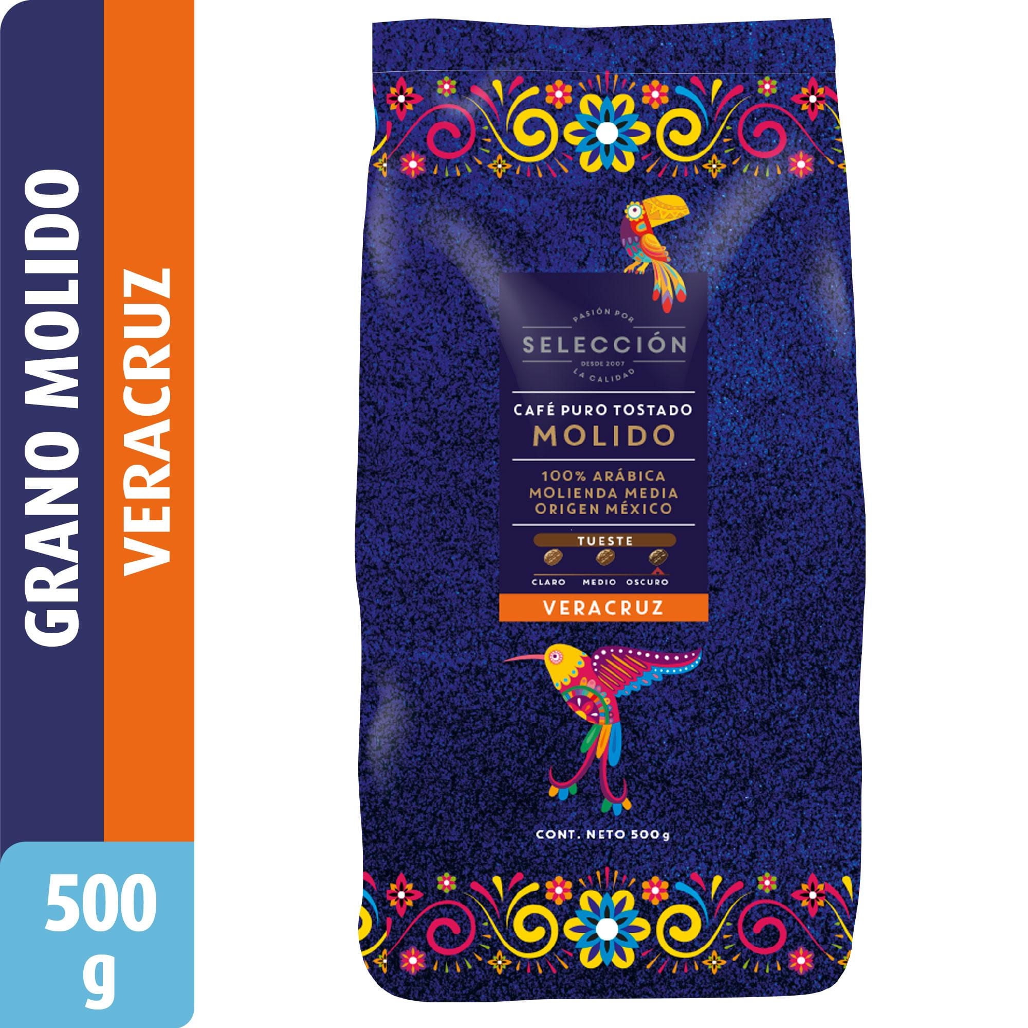 Café Grano Molido Veracruz Bolsa 500 g Selección