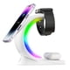 thumbnail image 1 of Estación de Carga Inalámbrica, 6-Color RGB Light 15W Fast Magnetic Wireless Charger Stand For Apple Multiple Devices-Blanco, 1 of 7