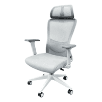 Silla De Escritorio Zenith Ergonómica Ajustable Blanca Woven
