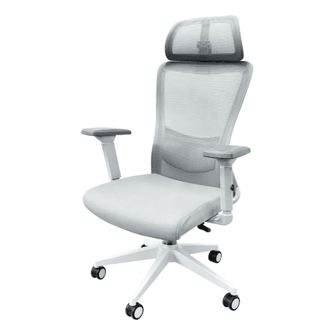 Silla De Escritorio Zenith Ergonómica Ajustable Blanca Woven
