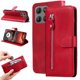 thumbnail image 5 of Funda tipo cartera para Motorola Moto G15 Power con bolsillo con cremallera y ranuras para tarjetas – Función de soporte Rojo, 5 of 5