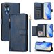 thumbnail image 1 of Funda tipo libro para OPPO A78 5G con bolsillo con cremallera, cierre magnético, 7 ranuras para tarjetas y correa para la muñeca., 1 of 6