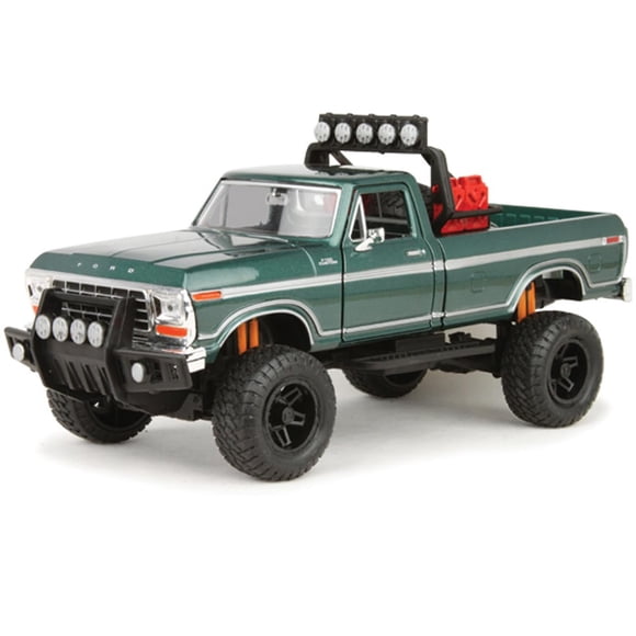 Modelo de coche a escala 1/24 Motormax 1979 F-150 verde