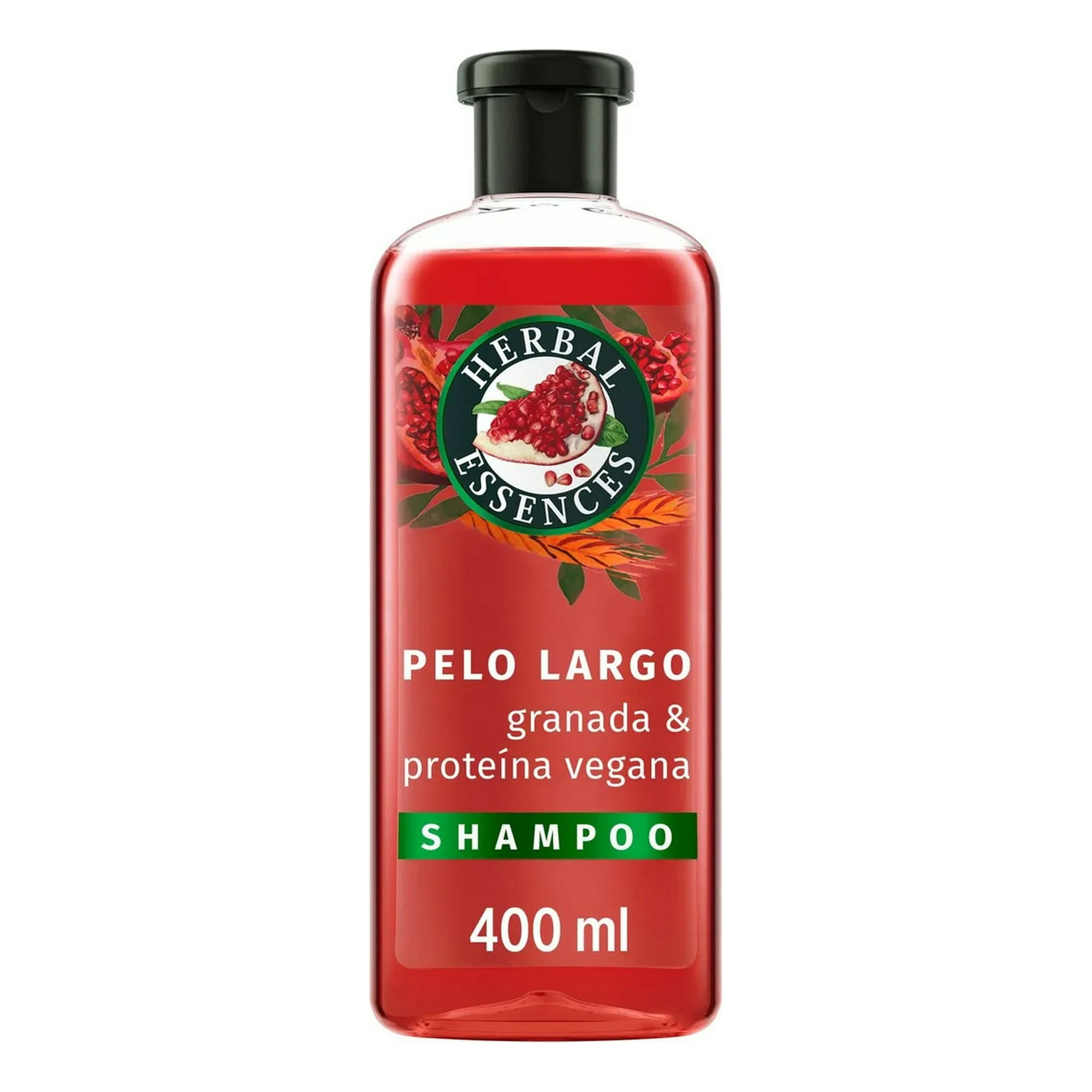 Shampoo Pelo Largo Granada Y Proteína Vegana 400 ml Herbal Essences