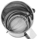 thumbnail image 3 of Tamiz de polvo manivelado a mano de acero inoxidable, tamiz grande de 5 tazas, tamiz de harina portátil, pantalla de filtro de dispersión de polvo, herramienta de horneado doméstica, 3 of 3