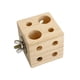 thumbnail image 5 of Bloque De Madera Con Agujeros, Fácil De Instalar, Juguete Para Masticar Pájaros Para Guacamayos, Periquitos, 5,9 Cm X 5,9 Cm X 5,9 Cm, 5 of 5