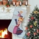 thumbnail image 1 of Mi Bella Genio Tema: Calcetines de Navidad, fino lino blanco para colgar en escaleras y chimenea, decoración navideña para el hogar, regalo de Navidad.54cm×38cm, 1 of 5