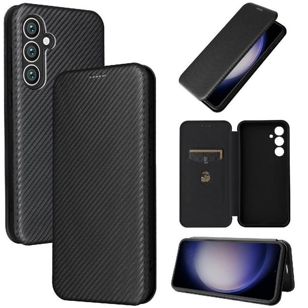 Funda Flip para FOXDOCK Samsung Galaxy S23 FE 5G - Funda magnética de negocios, funda protectora delgada