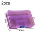 thumbnail image 2 of Caja de almacenamiento de plástico transparente de 5 celdas con botón deslizante, caja para guardar joyas, artículos de papelería, 2 of 5