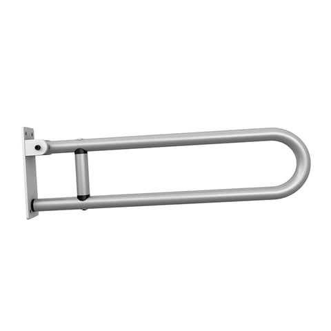 Magideal - Soporte En Apariencia De U Abatible Para El Inodoro Montaje En Pared Aleación De Aluminio Seguridad Para El Inodoro Seguridad Para Discapacitados , Plata