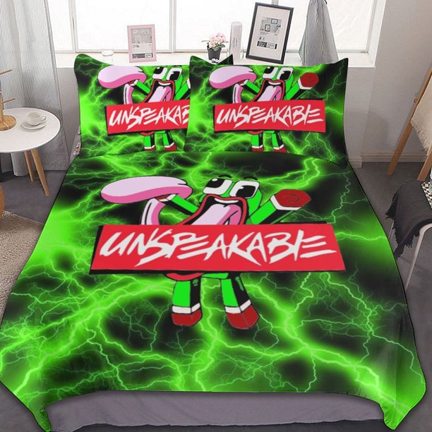 Unspeakable Bedding Set Twin SizeUnspeakable Unspeakable Duvet Cover for Boys Girls TeensSoft Comfortable Breathable Kid 3 Pcs with Zipper