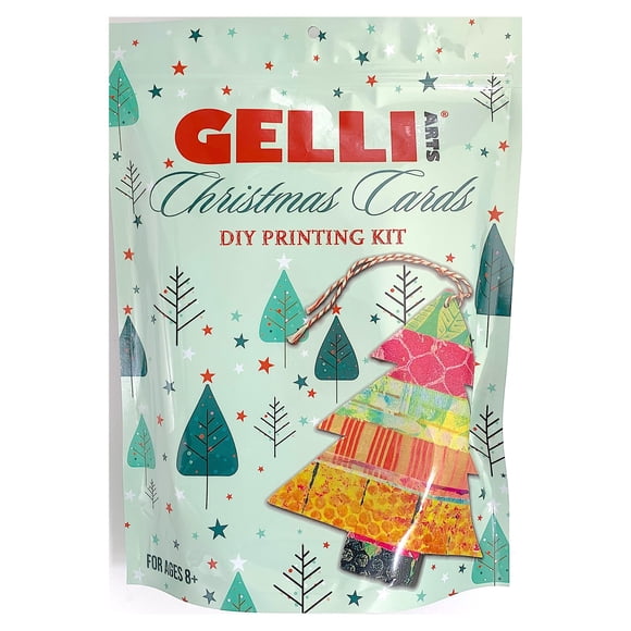 Kit de Arte para Tarjetas Navideñas DIY de Gelli Arts
