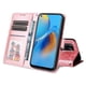 thumbnail image 5 of Funda tipo cartera FOXDOCK para OPPO A74 4G , diseño girasol en relieve, cuero PU, cierre magnético, soporte y tarjetero, 5 of 5