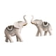 thumbnail image 2 of Pareja De La Suerte Elefantes Estatua Animal Estatuilla Escultura Decoración Para Oficina Blanco, 2 of 5