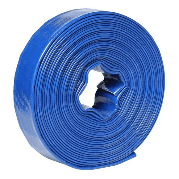 Manguera Plana Lay Flat Motobomba 3 Pulgadas 50 Metros Azul