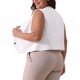 thumbnail image 3 of Agnes Orinda Chaleco de Lino sin Mangas para Mujer de Talla Grande con Botones y Bolsillos 5X Blanco, 3 of 5
