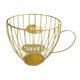 thumbnail image 4 of Soporte Multiusos Para Cápsulas De Café Con Forma De Taza De Alambre Para Mostrador De Barra De Café Dorado, 4 of 5