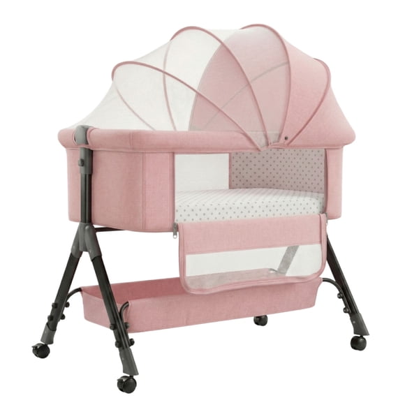 Cuna Colecho Moises Bebe Altura Regulable Safe&soft Rosado