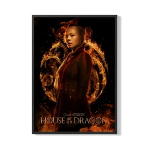 Creango - Cuadro Poster Enmarcado La Casa Del Dragon Rhaenyra Decorativo