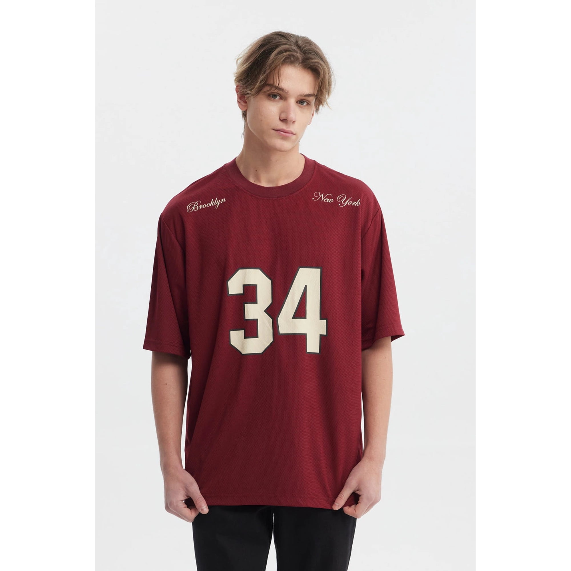 Fashionspark - Polera Hombre Slim Cuello Redondo Burdeo