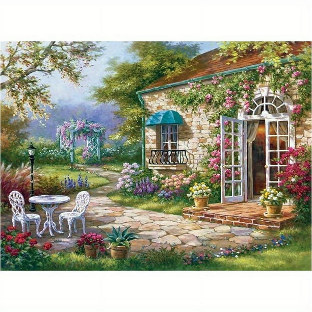 DIY Landscape 5D ArtificialDiamond Painting Full Round Diamond Mosaic Flower Diamond Embroidery Cross Stitch Wall Art Decor