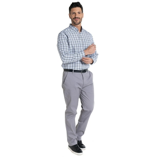 Pantalón Frente Plano Spandex Regular Fit