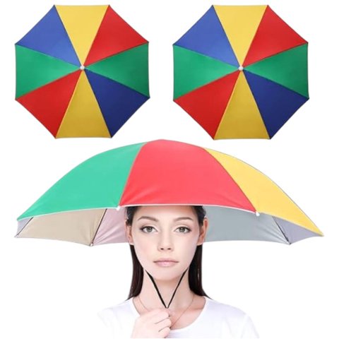 N-Ofertas - Sombrero Sombrilla Plegable X2 Uv Aire Libre